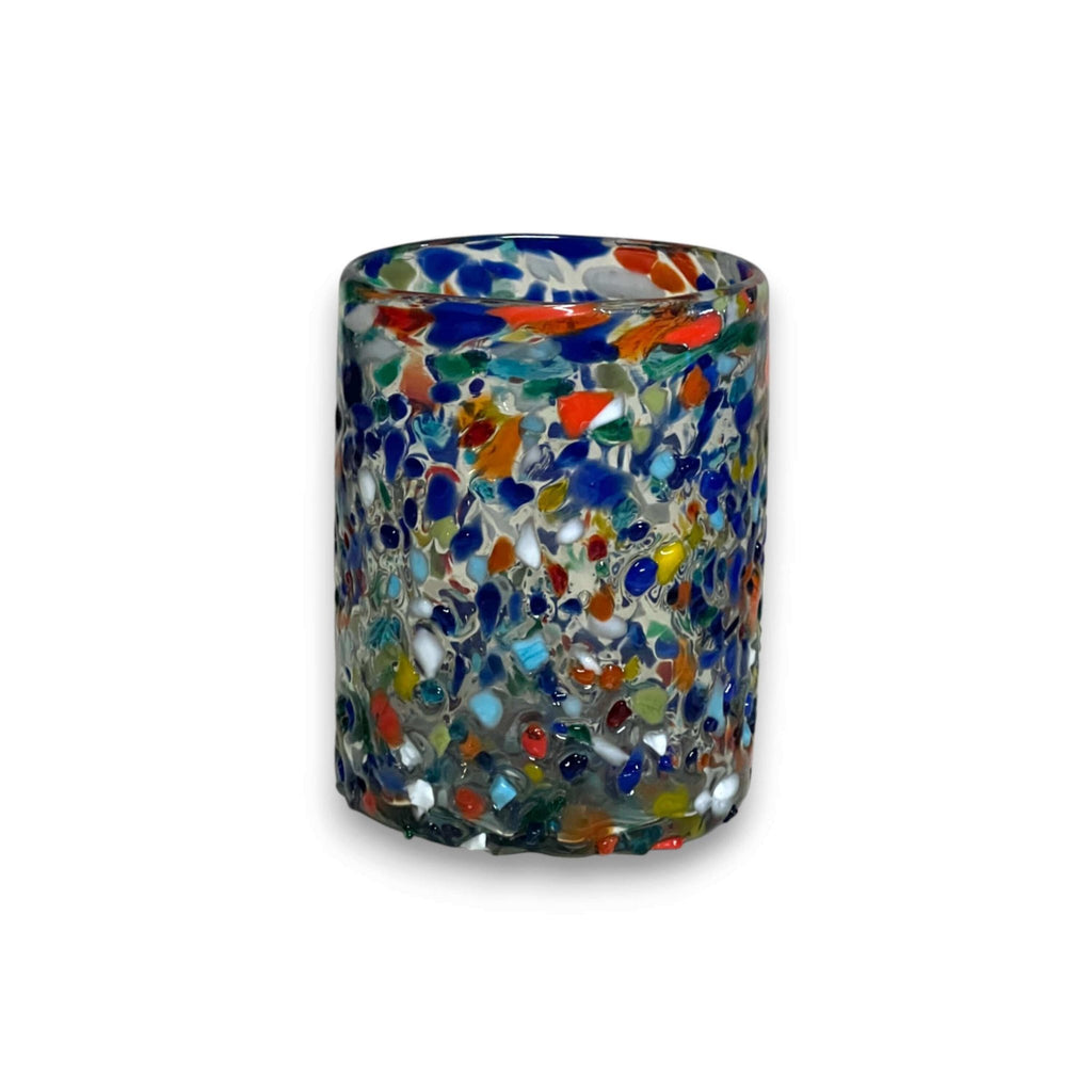 Confetti Pebbled Tumbler | Hand-Blown Mexican Glassware Mexican Drinking Glass La Vie Bien Confetti Pebbled Tumbler | Hand-Blown Mexican Glassware