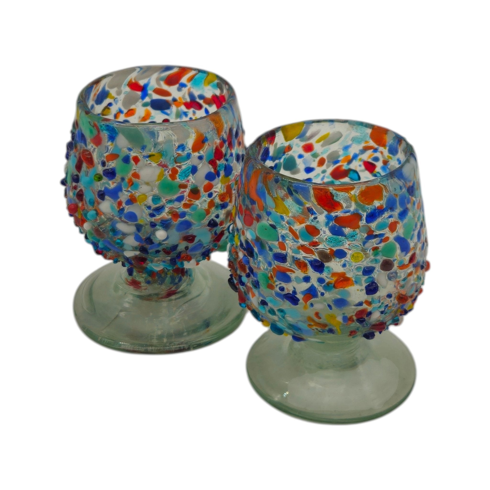 Confetti Rock Shot Glass | Handcrafted Mexican Cognac-Style Glass Mexican Shot Glass La Vie Bien Confetti Rock Shot Glass | Handcrafted Mexican Cognac-Style Glass