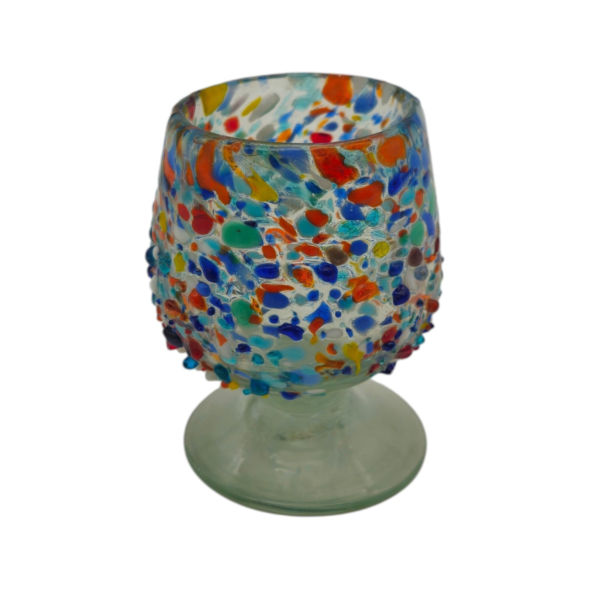 Confetti Rock Shot Glass | Handcrafted Mexican Cognac-Style Glass Mexican Shot Glass La Vie Bien Confetti Rock Shot Glass | Handcrafted Mexican Cognac-Style Glass