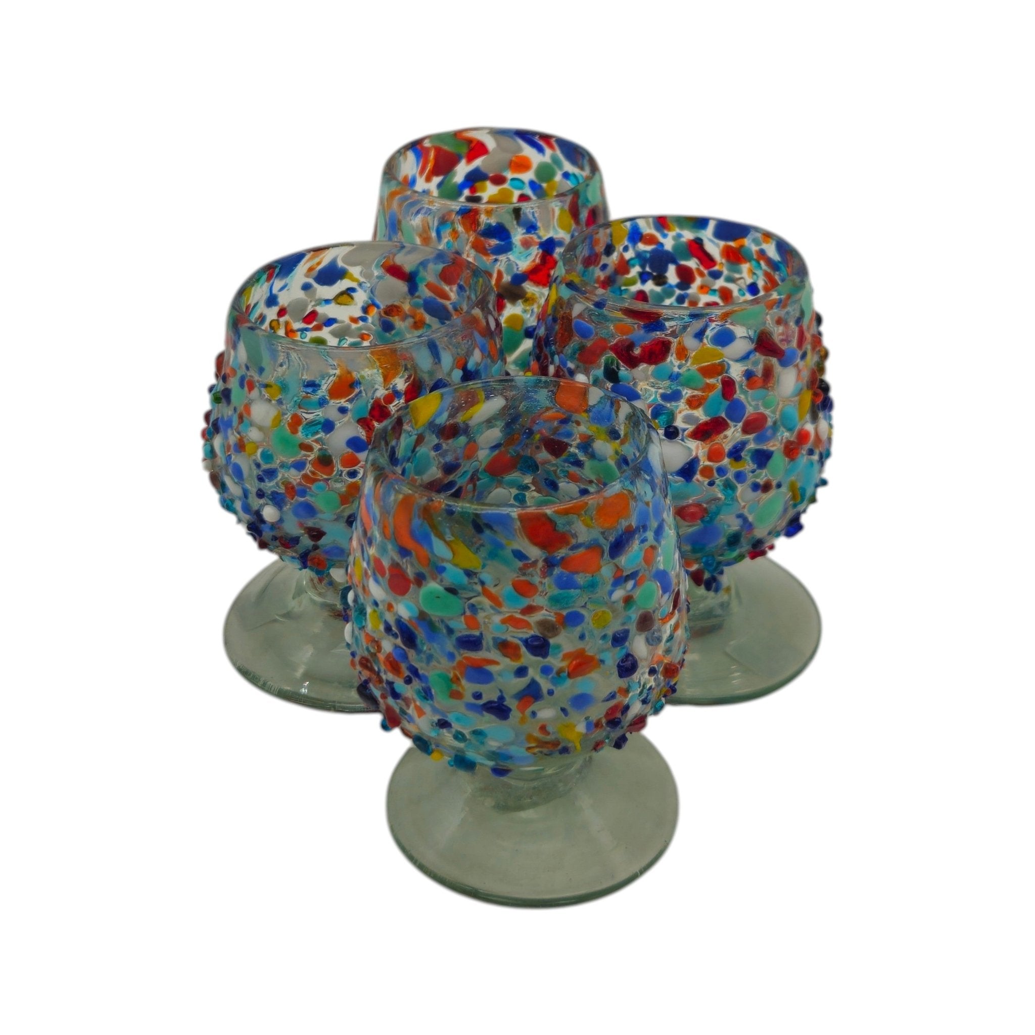 Confetti Rock Shot Glass | Handcrafted Mexican Cognac-Style Glass Mexican Shot Glass La Vie Bien Confetti Rock Shot Glass | Handcrafted Mexican Cognac-Style Glass