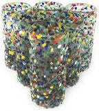Confetti Rock Tequila Shot Glasses - Set of 6 (2 oz each) by Dos Sueños