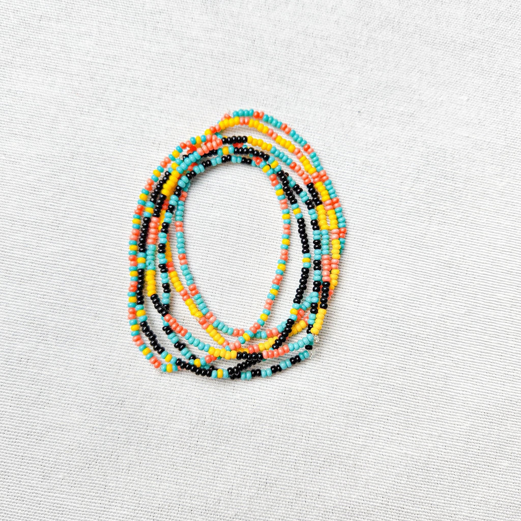 Confetti Seed Bead Bracelets - Set of 6 by Upavim Crafts