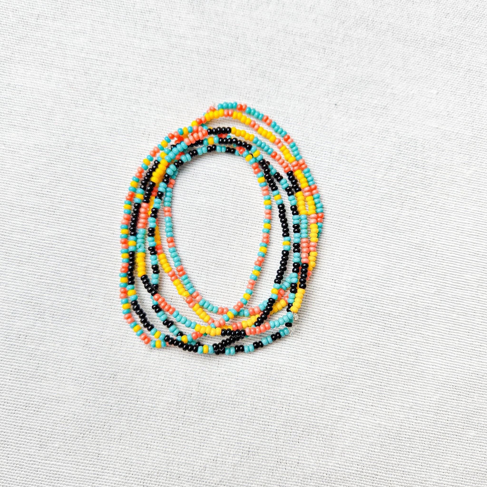 Confetti Seed Bead Bracelets - Set of 6 by Upavim Crafts
