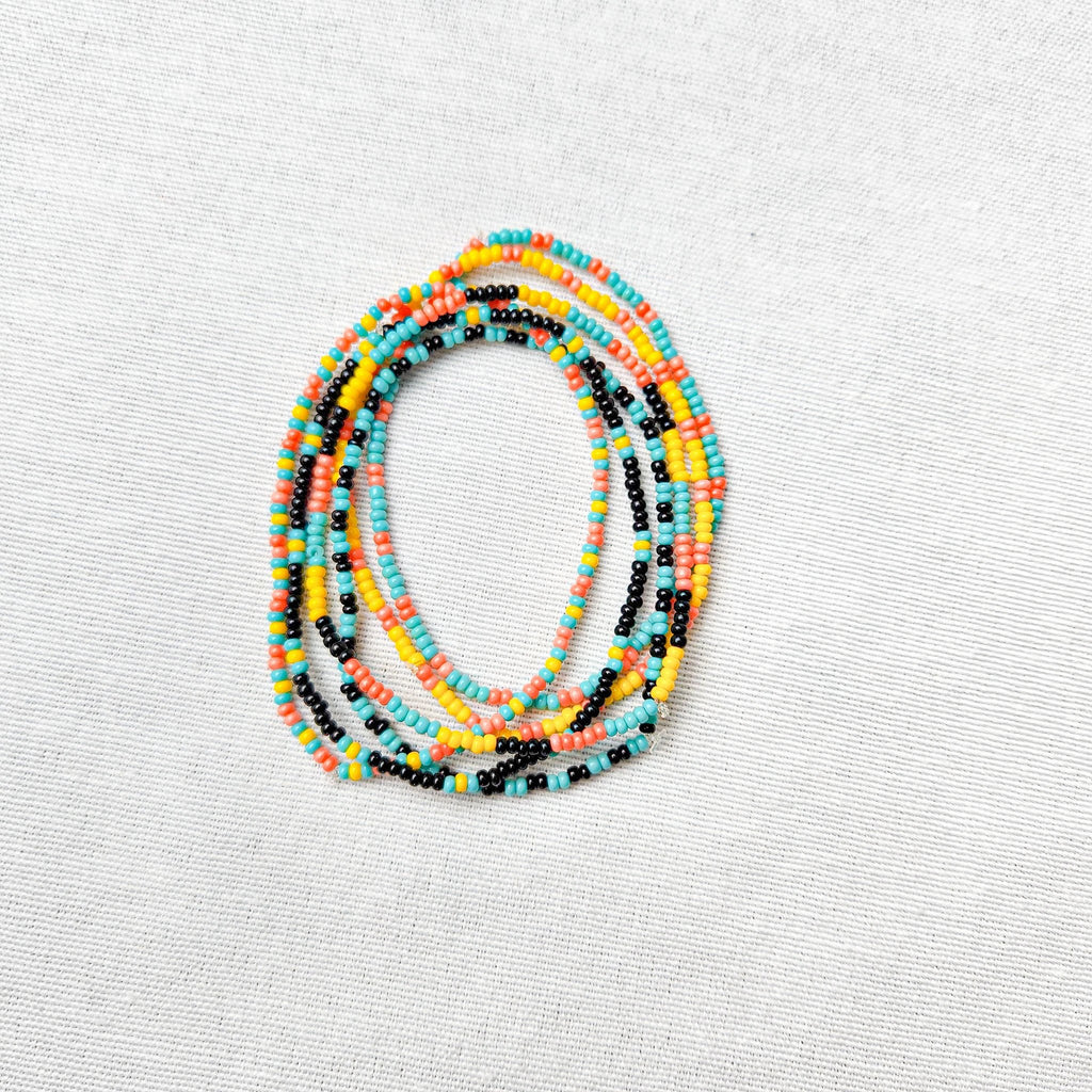 Confetti Seed Bead Bracelets - Set of 6 by Upavim Crafts