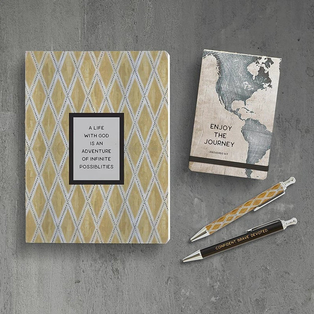Confident Brave Devoted Pen Set | Set of 2 Giftable Pens in Box | Refillable | Gifts For Him by The Bullish Store