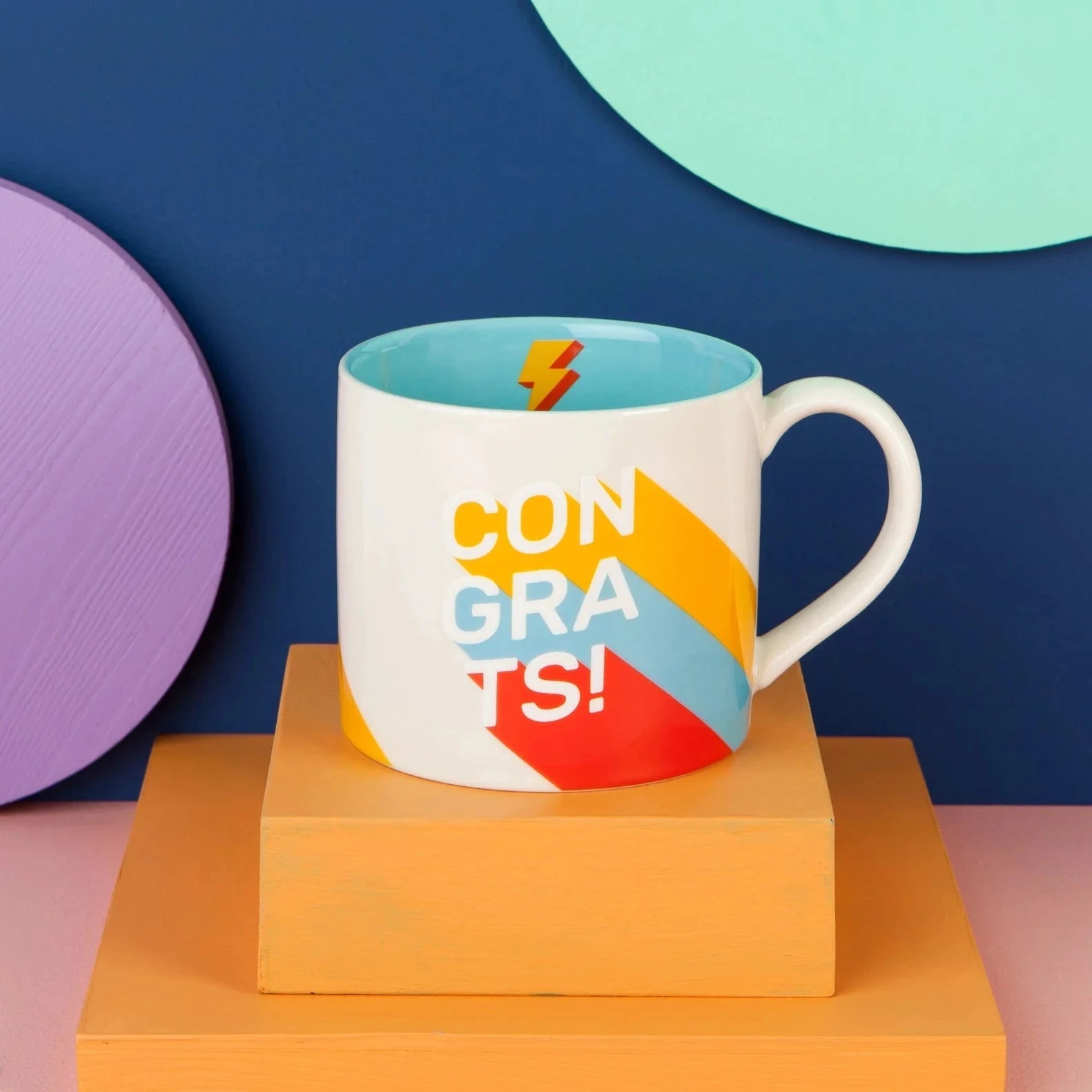 Congrats Mug | Stoneware Coffee Tea Cup | 14 oz by The Bullish Store