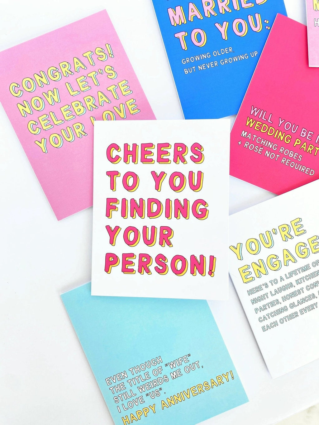 Congrats! Now Let's Go Celebrate Your Love Engagement Card by Five Dot Post
