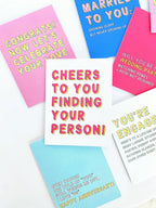 Congrats! Now Let's Go Celebrate Your Love Engagement Card by Five Dot Post