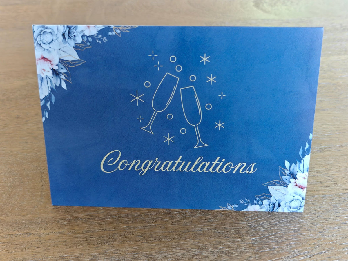 Congratulations champagne glasses Greeting card, for engagements or celebrations. Blank inside with envelope Paper products La Vie Bien Congratulations champagne glasses Greeting card, for engagements or celebrations. Blank inside with envelope