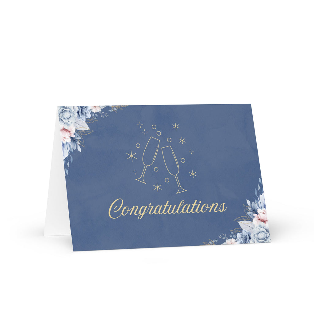 Congratulations champagne glasses Greeting card