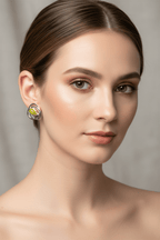 Connemara Marble Celtic Post Earrings Post Earrings La Vie Bien Connemara Marble Celtic Post Earrings