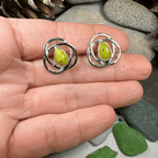 Connemara Marble Celtic Post Earrings Post Earrings La Vie Bien Connemara Marble Celtic Post Earrings