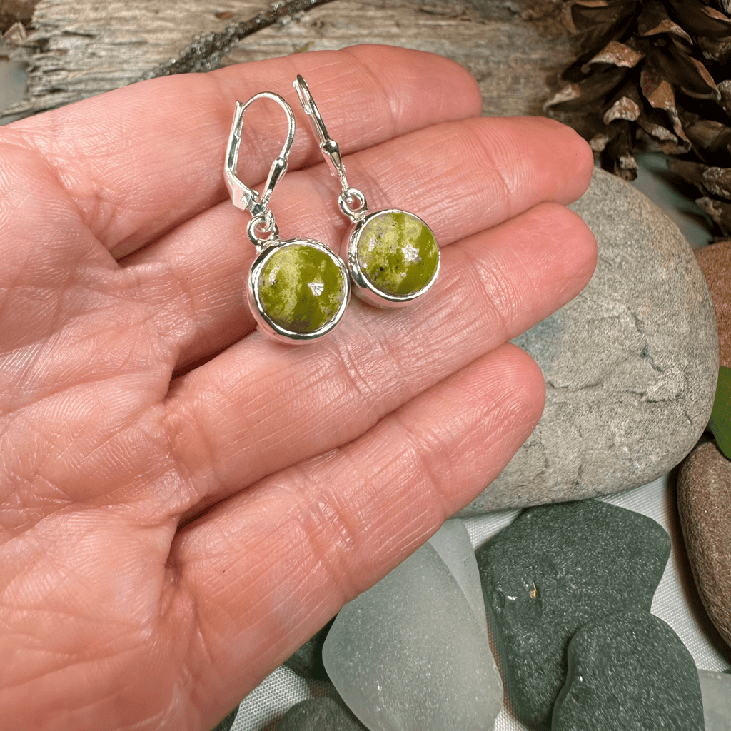Connemara Marble Irish Anamchara Earrings in Sterling Silver Dangle Earrings La Vie Bien Connemara Marble Irish Anamchara Earrings in Sterling Silver