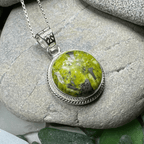 Connemara Marble Irish Round Necklace Pendant La Vie Bien Connemara Marble Irish Round Necklace