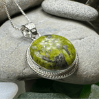 Connemara Marble Irish Round Necklace Pendant La Vie Bien Connemara Marble Irish Round Necklace