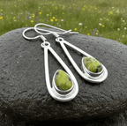 Connemara Marble Irish Sliabh Earrings in Sterling Silver Dangle Earrings La Vie Bien Connemara Marble Irish Sliabh Earrings in Sterling Silver
