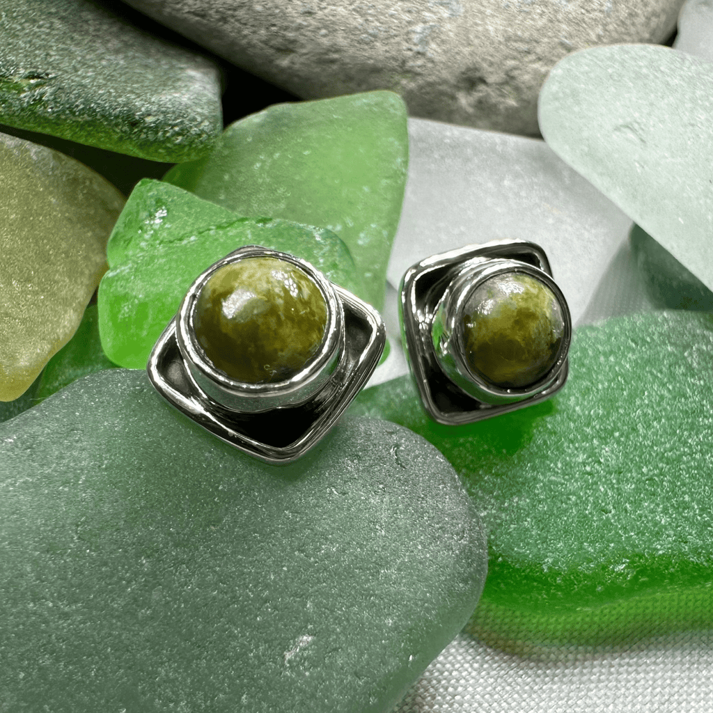 Connemara Marble Irish Valley Post Earrings Post Earrings La Vie Bien Connemara Marble Irish Valley Post Earrings