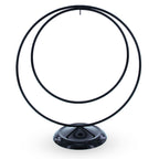 Contemporary Double Circle Black Painted Metal Ornament Display Stand 8.2 Inches Ornament Stands La Vie Bien Contemporary Double Circle Black Painted Metal Ornament Display Stand 8.2 Inches