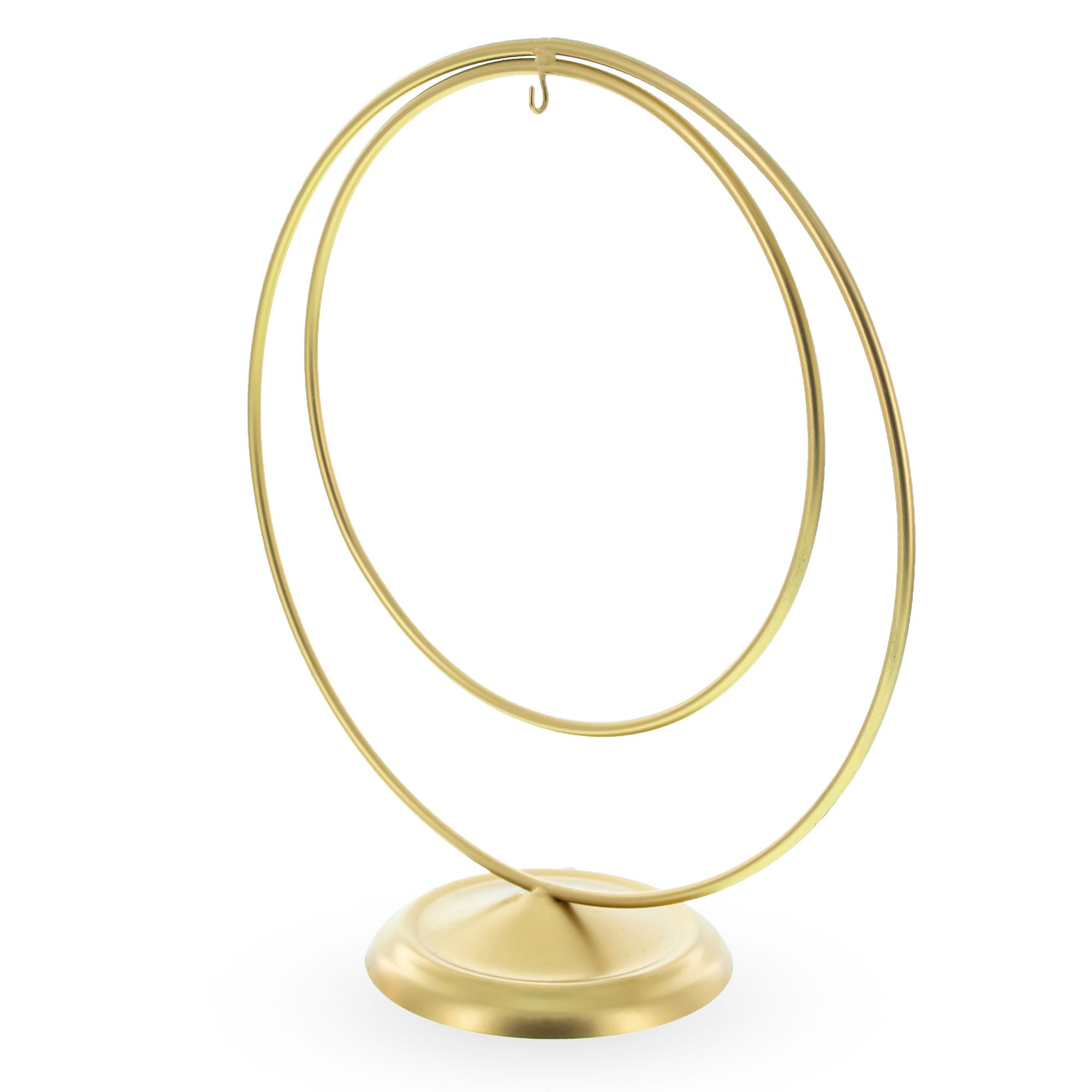 Contemporary Double Circle Gold Metal Ornament Display Stand 8.2 Inches Ornament Stands La Vie Bien Contemporary Double Circle Gold Metal Ornament Display Stand 8.2 Inches
