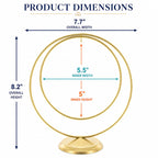 Contemporary Double Circle Gold Metal Ornament Display Stand 8.2 Inches Ornament Stands La Vie Bien Contemporary Double Circle Gold Metal Ornament Display Stand 8.2 Inches