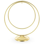 Contemporary Double Circle Gold Metal Ornament Display Stand 8.2 Inches Ornament Stands La Vie Bien Contemporary Double Circle Gold Metal Ornament Display Stand 8.2 Inches