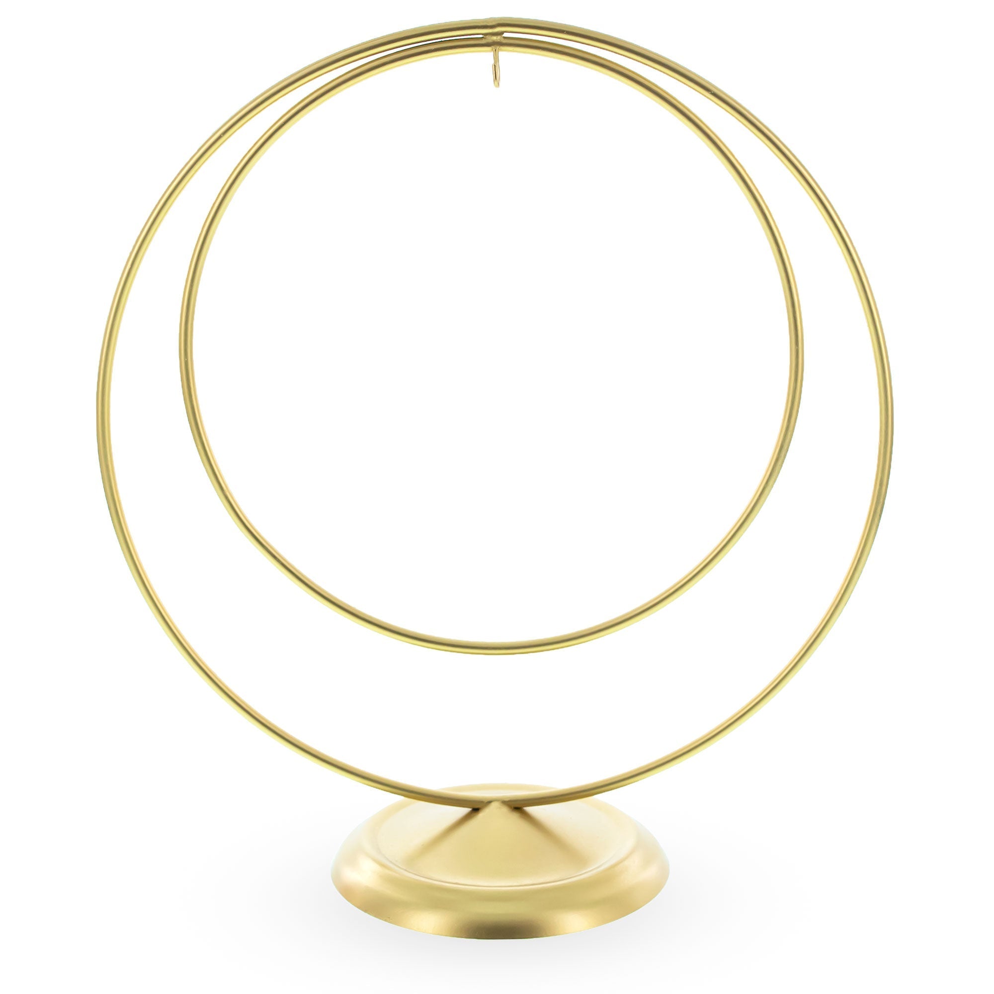 Contemporary Double Circle Gold Metal Ornament Display Stand 8.2 Inches Ornament Stands La Vie Bien Contemporary Double Circle Gold Metal Ornament Display Stand 8.2 Inches