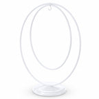 Contemporary Double Circle White Painted Metal Ornament Display Stand 8.2 Inches Ornament Stands La Vie Bien Contemporary Double Circle White Painted Metal Ornament Display Stand 8.2 Inches