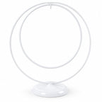 Contemporary Double Circle White Painted Metal Ornament Display Stand 8.2 Inches Ornament Stands La Vie Bien Contemporary Double Circle White Painted Metal Ornament Display Stand 8.2 Inches