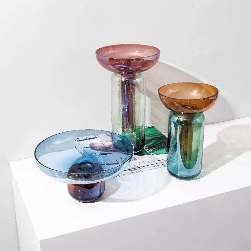 Contemporary Funnel 2-Piece Vase