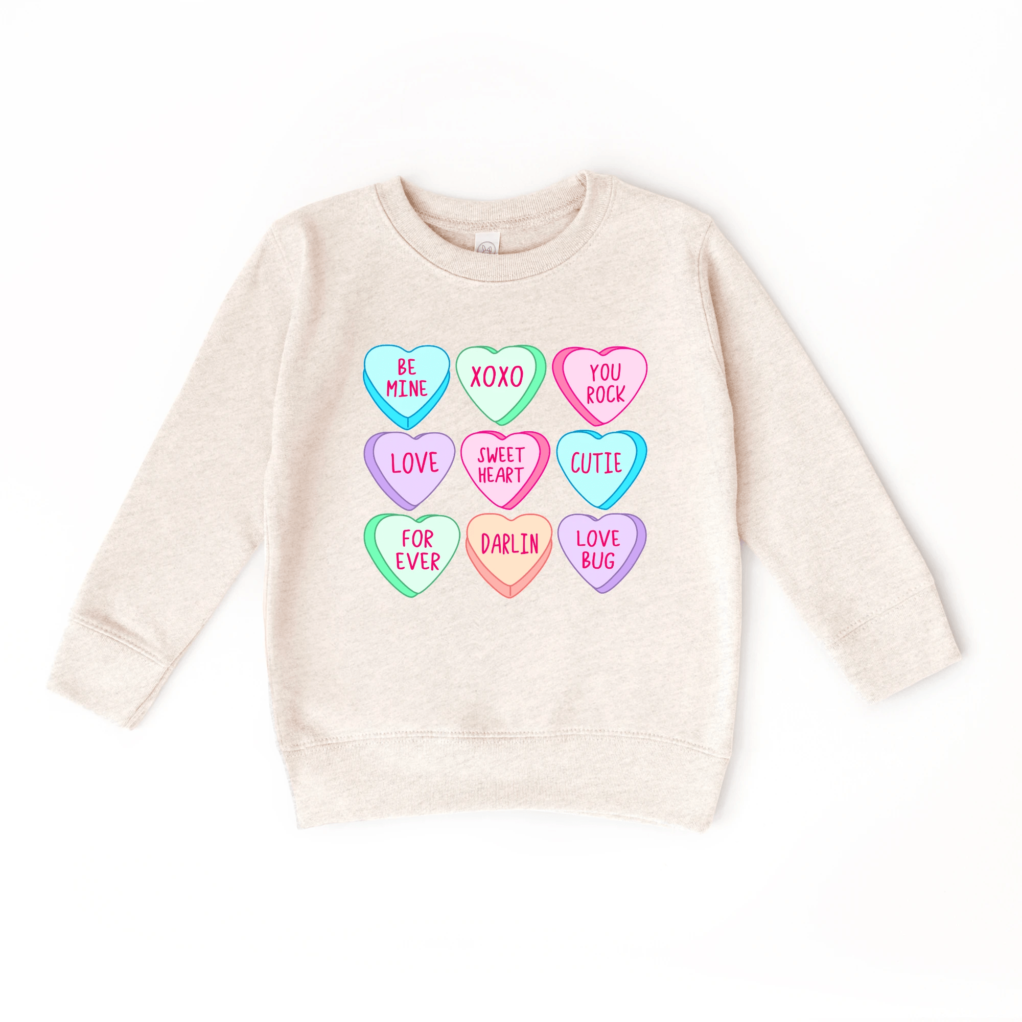 Conversation Hearts toddler and youth Sweater, Valentine's Day collection by Benny and Ray Apparel