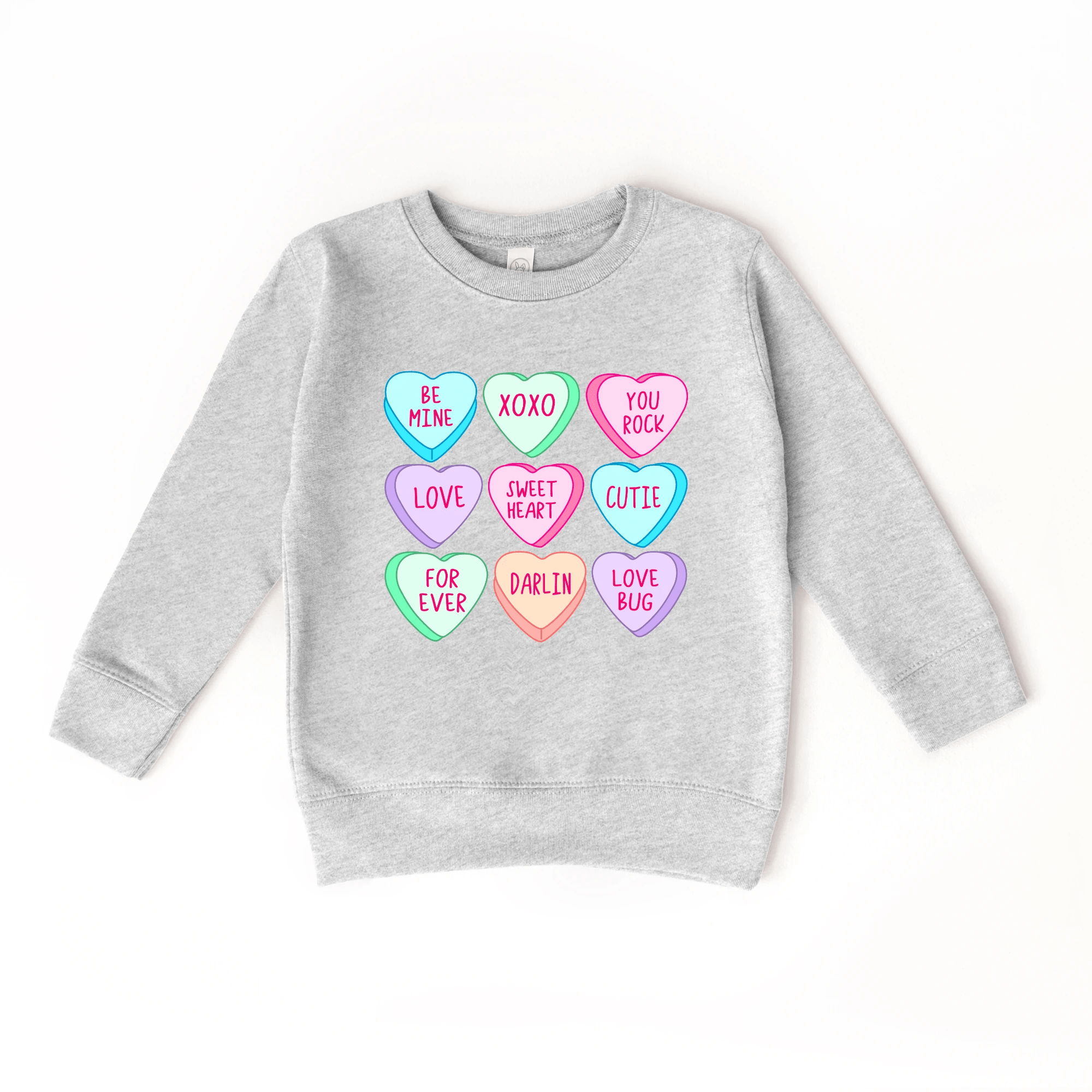 Conversation Hearts toddler and youth Sweater, Valentine's Day collection by Benny and Ray Apparel