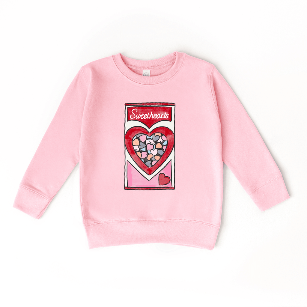 Conversation Hearts toddler or youth Sweater by Benny and Ray Apparel