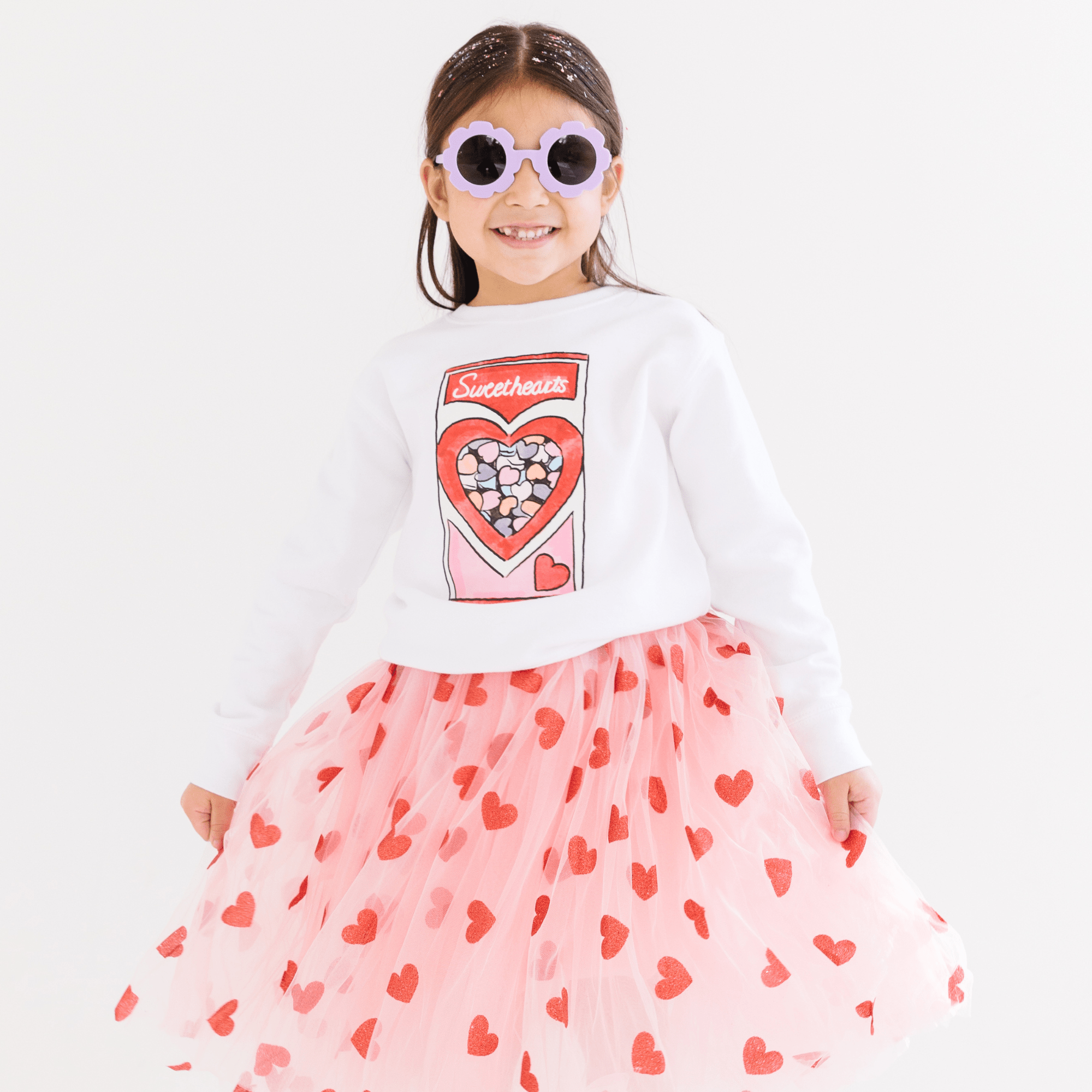 Conversation Hearts toddler or youth Sweater by Benny and Ray Apparel