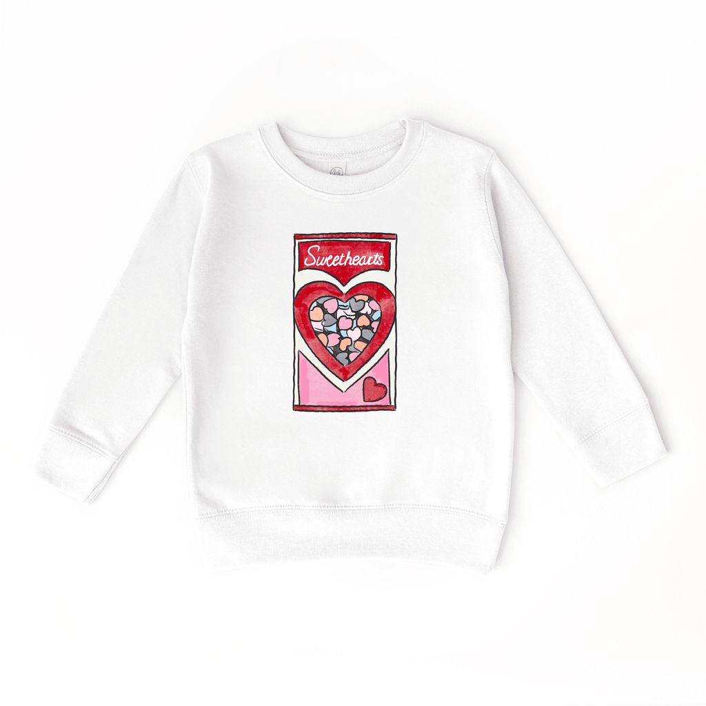 Conversation Hearts toddler or youth Sweater by Benny and Ray Apparel