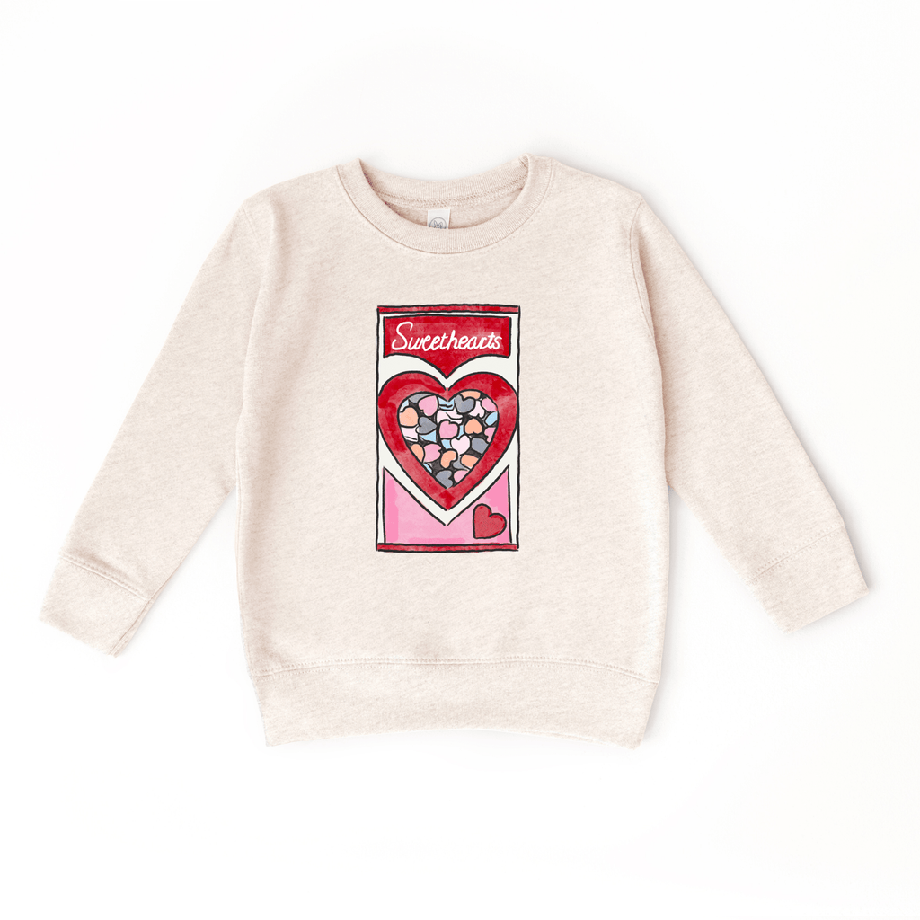 Conversation Hearts toddler or youth Sweater by Benny and Ray Apparel