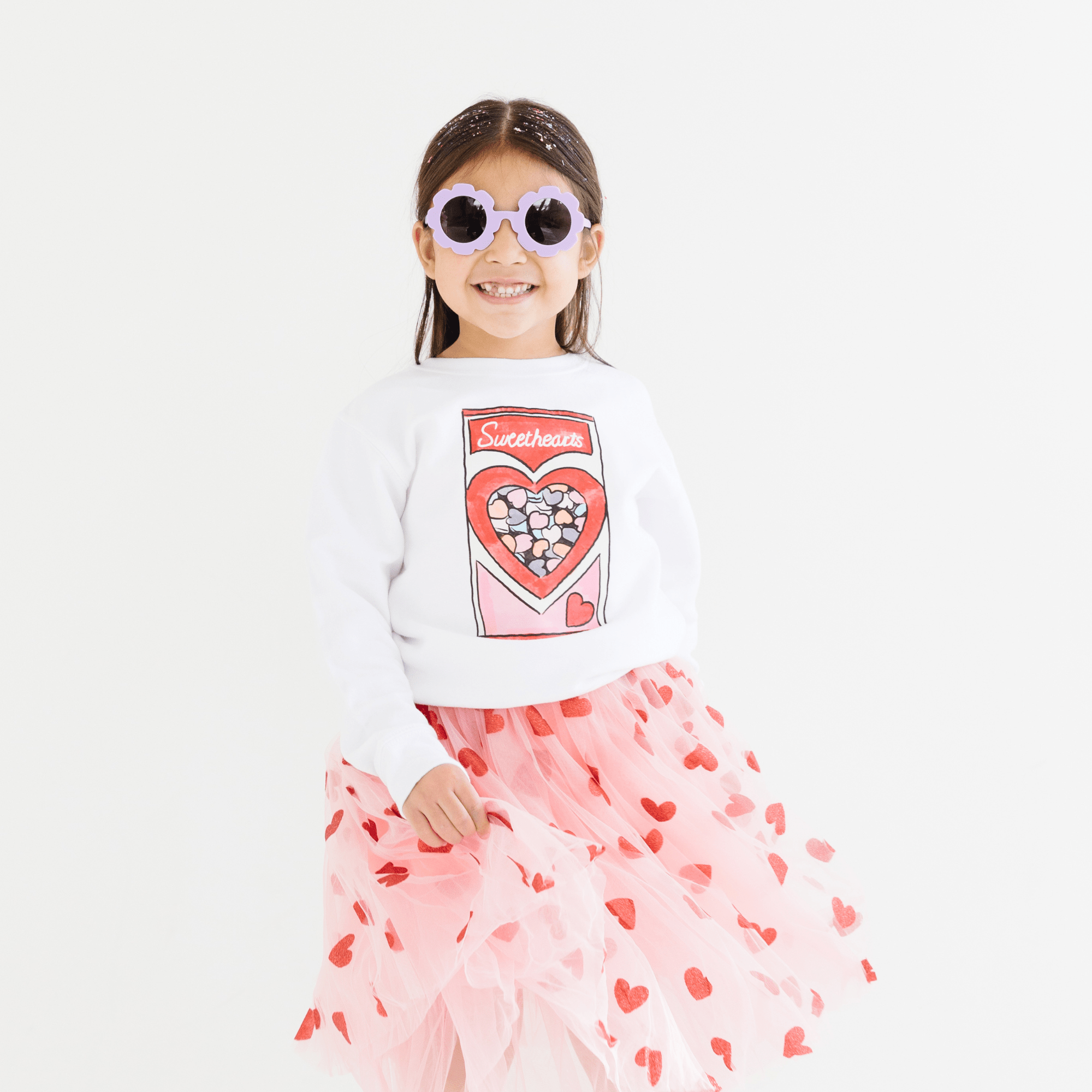 Conversation Hearts toddler or youth Sweater by Benny and Ray Apparel