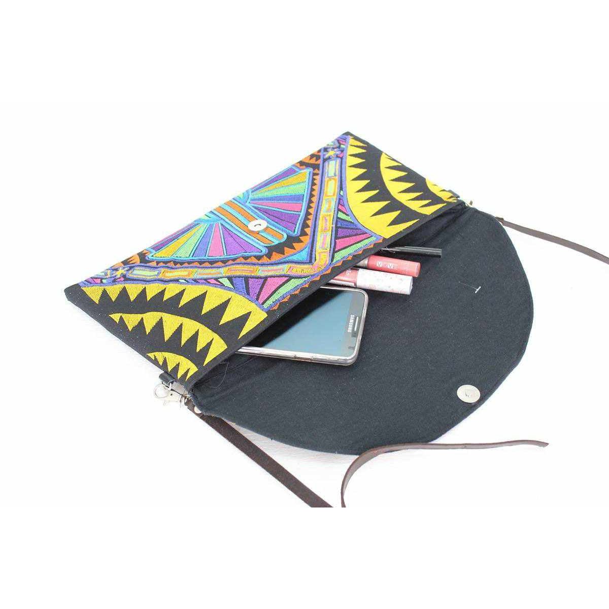 Convertible Embroidered Clutch Crossbody Bag - Thailand Bags La Vie Bien Convertible Embroidered Clutch Crossbody Bag - Thailand