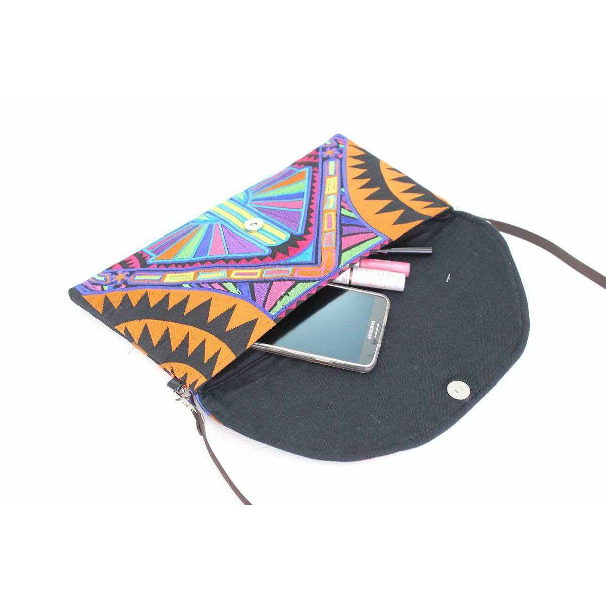 Convertible Embroidered Clutch Crossbody Bag - Thailand Bags La Vie Bien Convertible Embroidered Clutch Crossbody Bag - Thailand