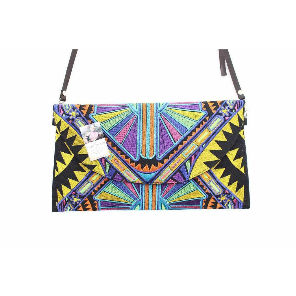 Convertible Embroidered Clutch Crossbody Bag - Thailand Bags La Vie Bien Convertible Embroidered Clutch Crossbody Bag - Thailand