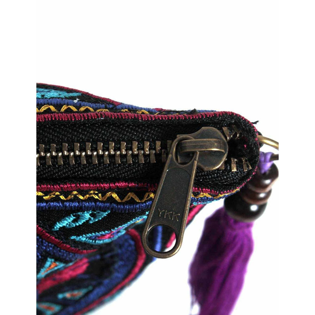 Convertible Embroidered Leather Crossbody / Clutch Bag - Thailand Bags La Vie Bien Convertible Embroidered Leather Crossbody / Clutch Bag - Thailand