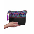 Convertible Embroidered Leather Crossbody / Clutch Bag - Thailand Bags La Vie Bien Convertible Embroidered Leather Crossbody / Clutch Bag - Thailand