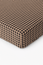 Cookie Brown Gingham Crib Sheet La Vie Bien Cookie Brown Gingham Crib Sheet