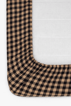 Cookie Brown Gingham Crib Sheet La Vie Bien Cookie Brown Gingham Crib Sheet