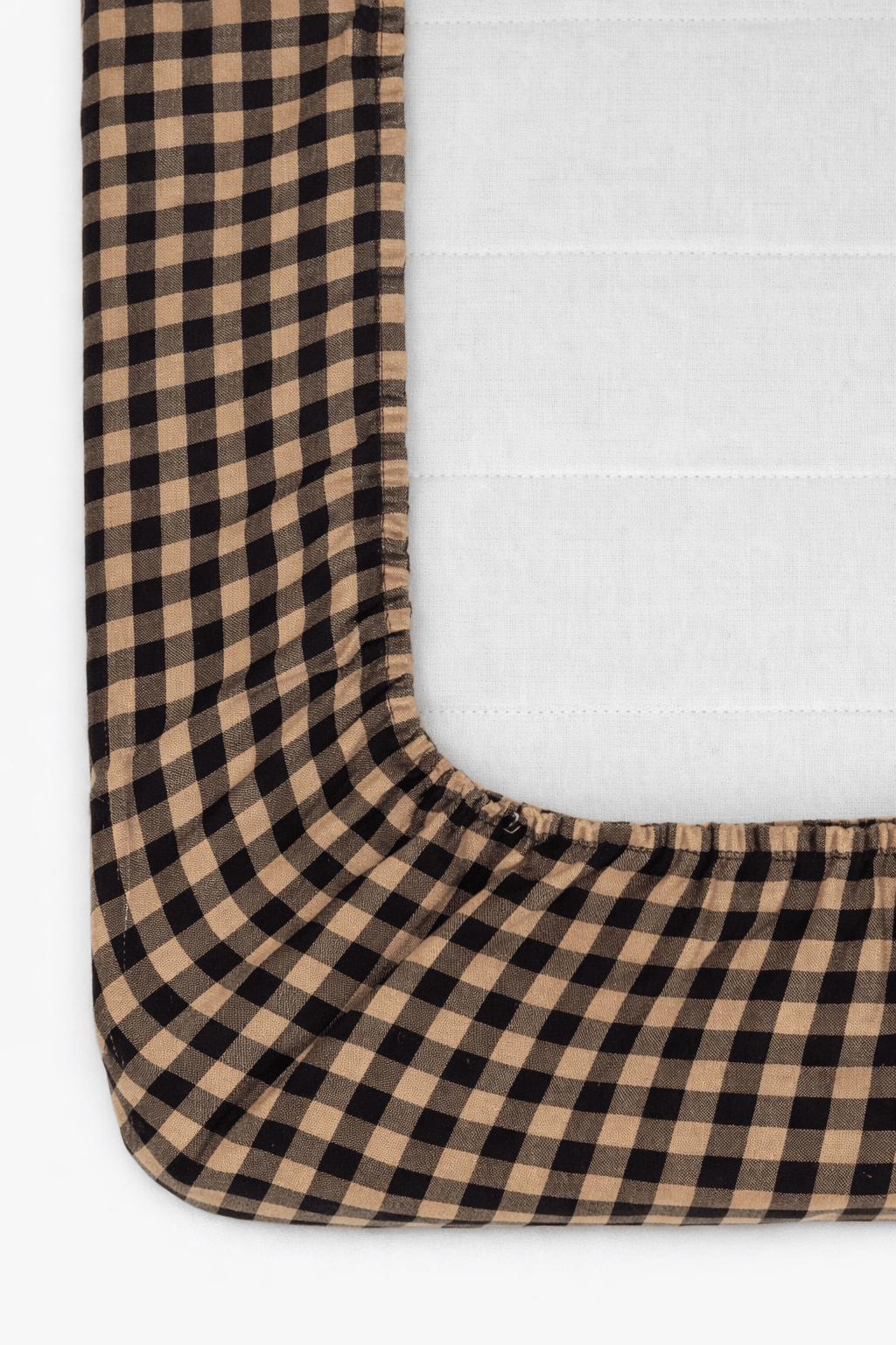 Cookie Brown Gingham Crib Sheet La Vie Bien Cookie Brown Gingham Crib Sheet