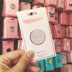 Cool Aunt Brass Lapel Pin in Black or Pink Pins La Vie Bien Cool Aunt Brass Lapel Pin in Black or Pink
