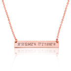 Coordinates Bar Necklace