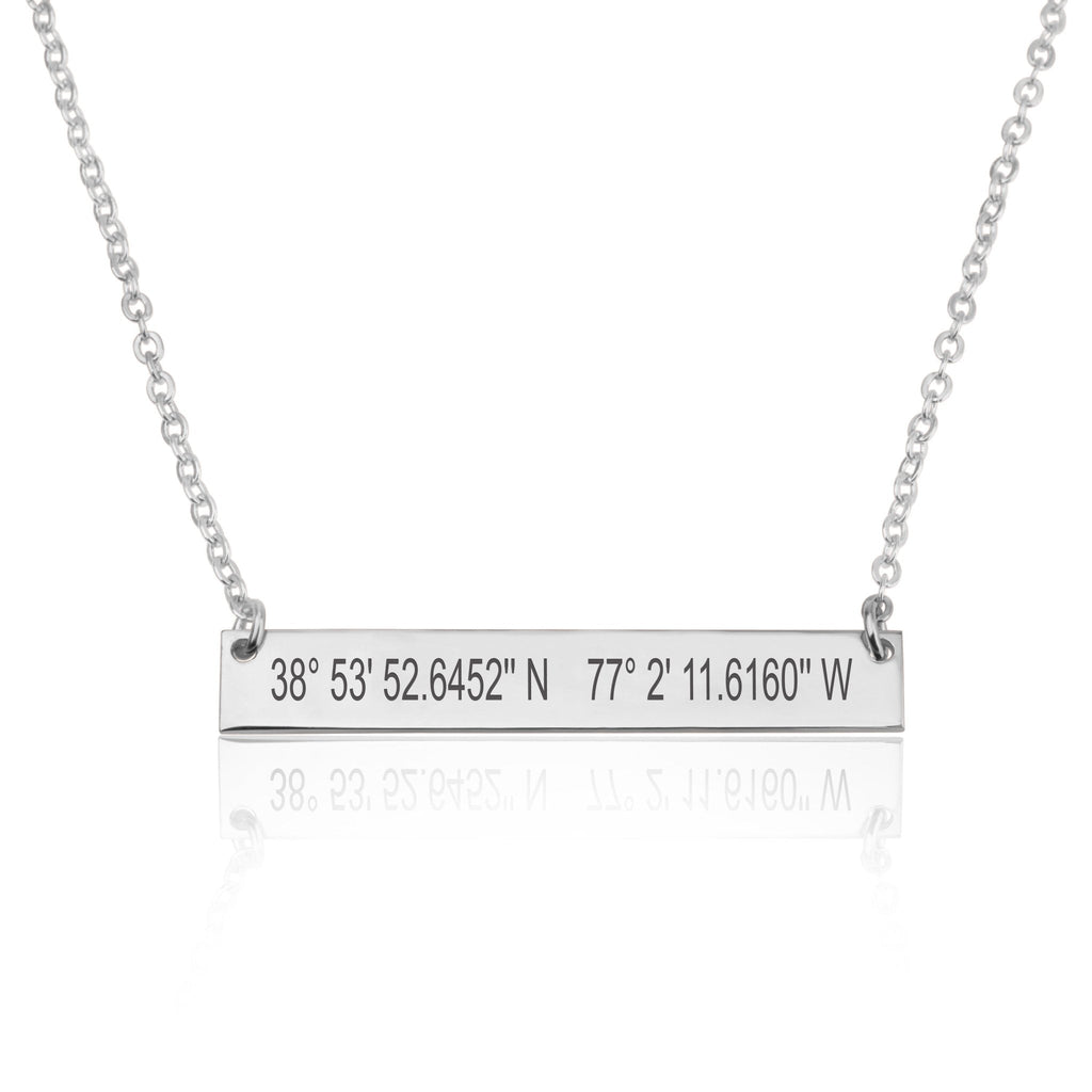 Coordinates Bar Necklace La Vie Bien Coordinates Bar Necklace