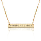 Coordinates Bar Necklace La Vie Bien Coordinates Bar Necklace