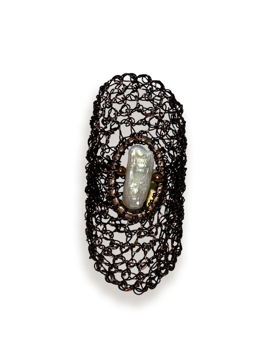 Copper knitted Ring Rings La Vie Bien Copper knitted Ring