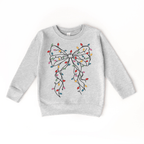 Coquette Bow Christmas Lights toddler and youth Sweater by Benny and Ray Apparel
